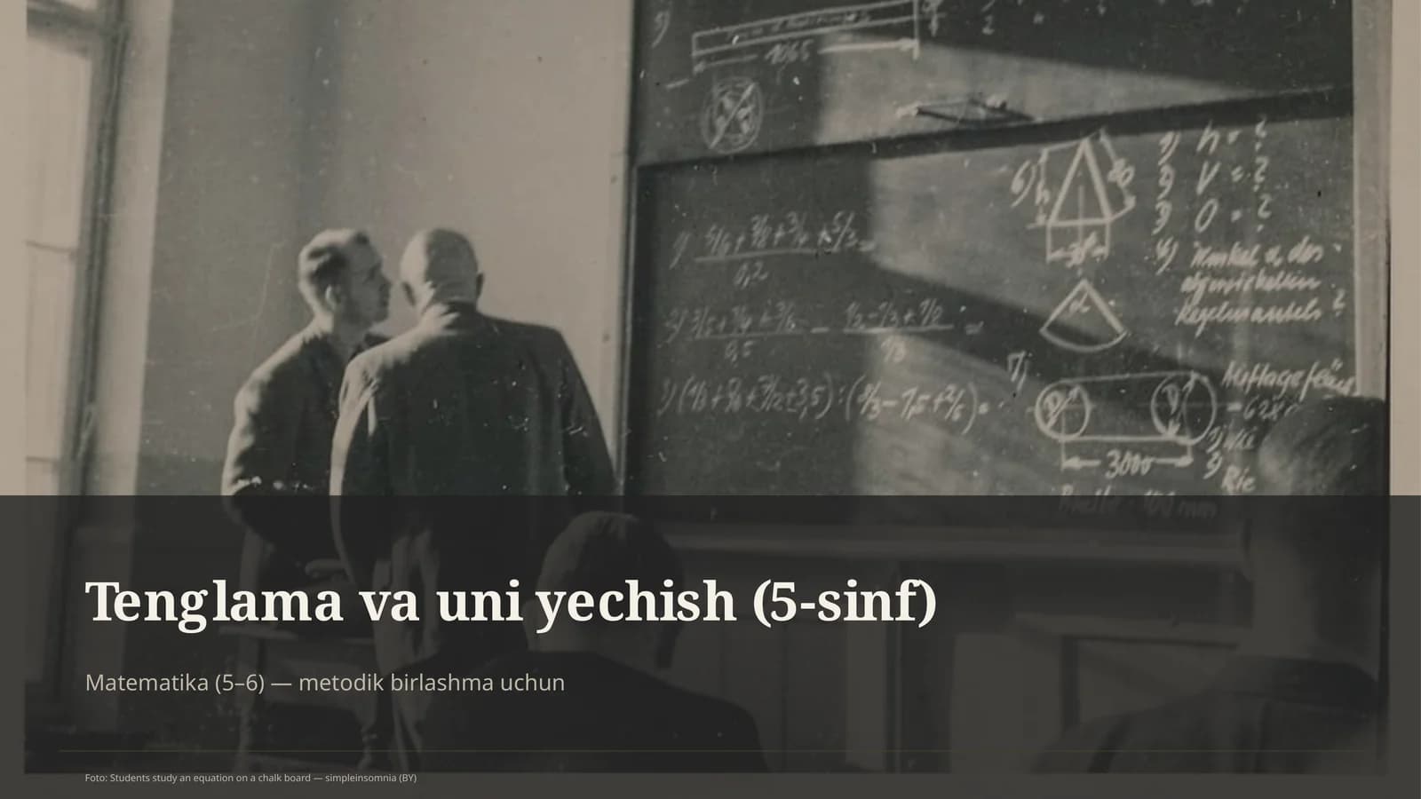 Tenglama va uni yechish (5-sinf)