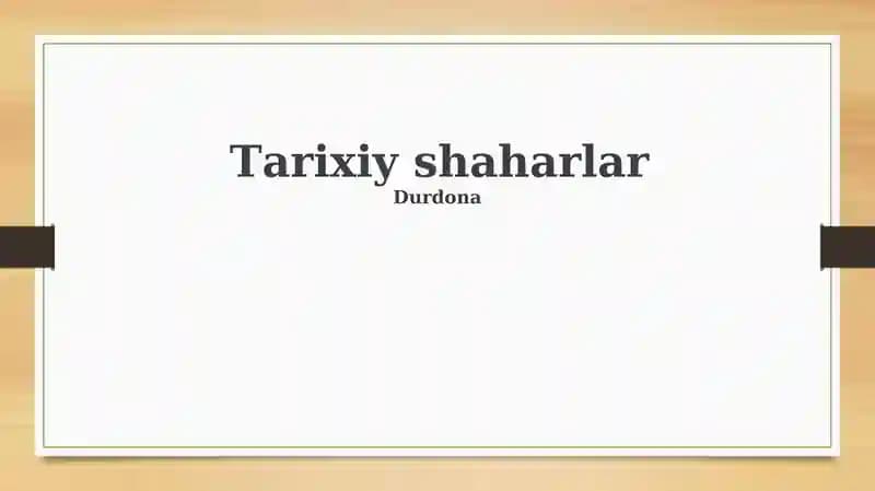 Tarixiy shaharlar