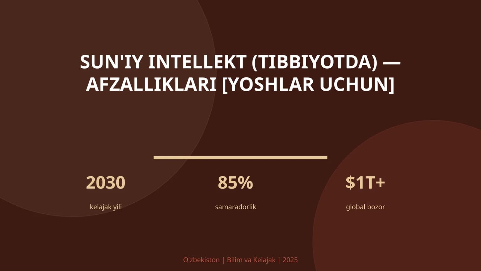SUN'IY INTELLEKT (TIBBIYOTDA) — AFZALLIKLARI [YOSHLAR UCHUN]