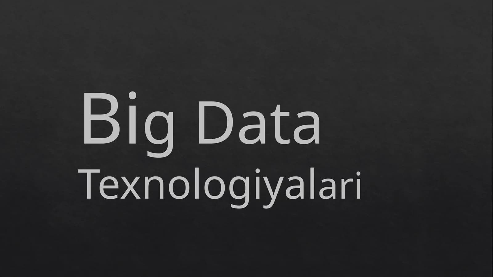 Big Data (Katta Xotira)