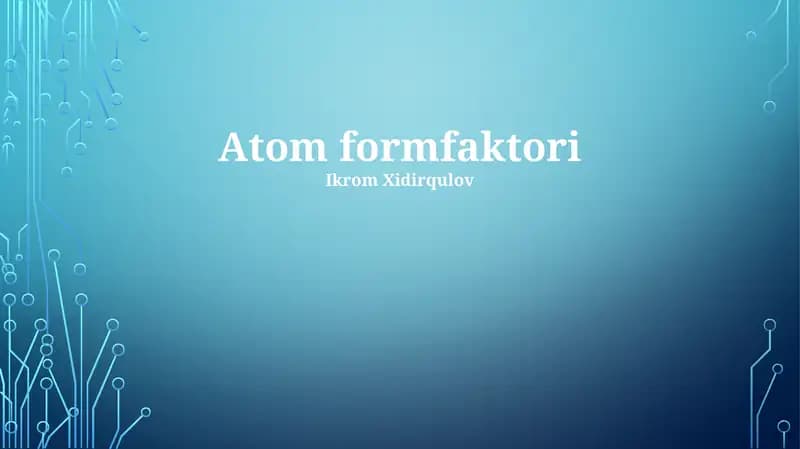 Atom formfaktori
