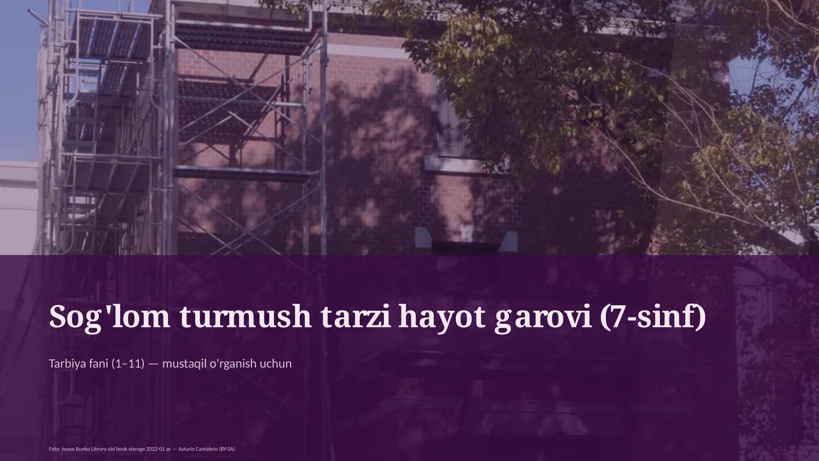 Sog'lom turmush tarzi hayot garovi (7-sinf)