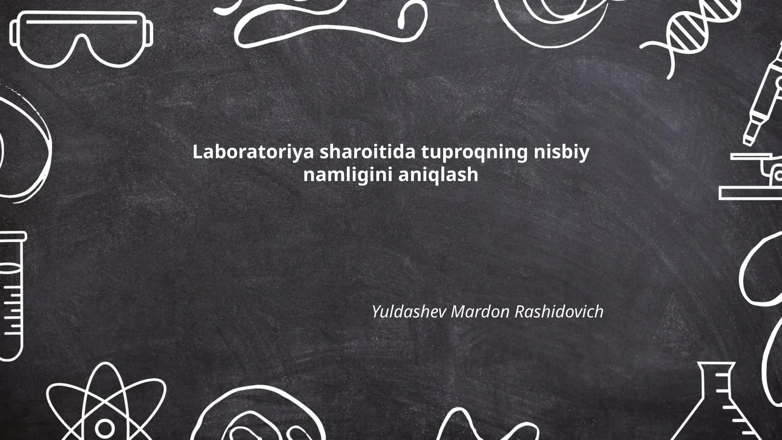 Tuproqning nisbiy namligini aniqlash