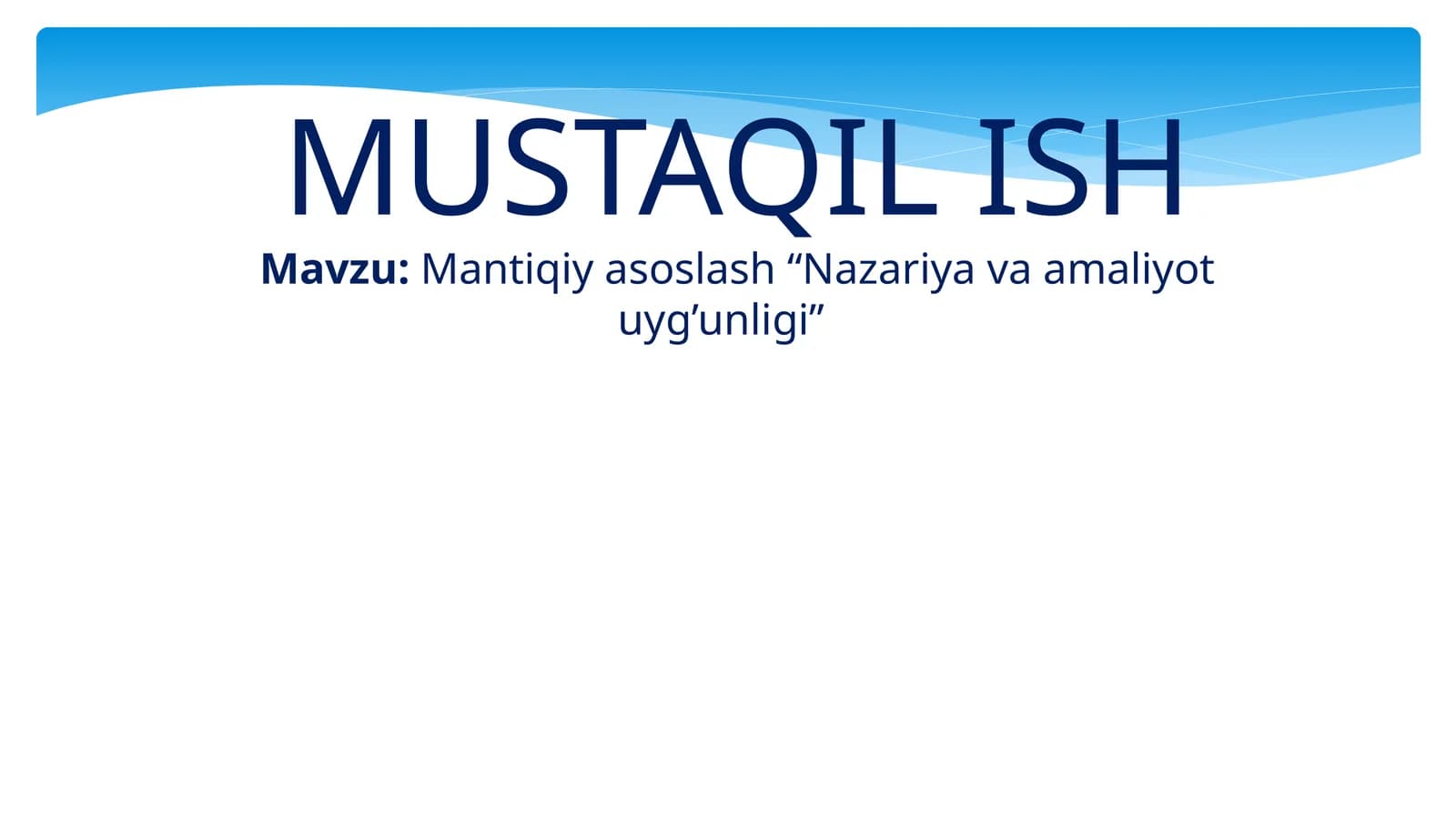 MUSTAQILISH