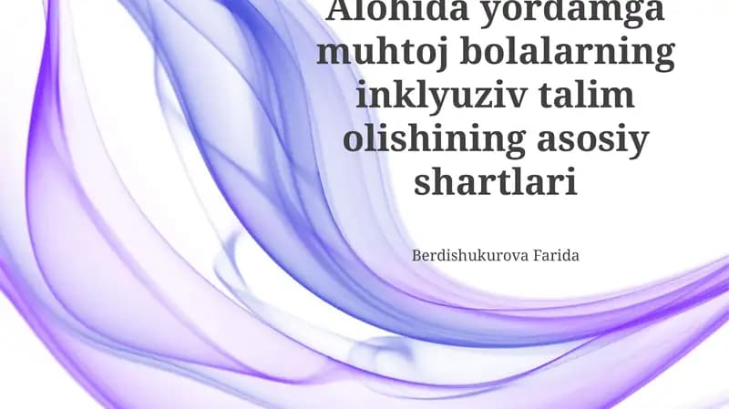 Maxsus Ehtiyojli Bolalar Uchun Qo'llab-Quvvatlash Xizmatlari