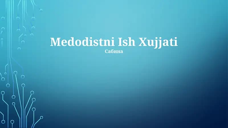Medodistni Ish Xujjati