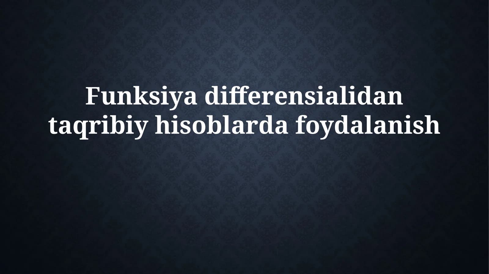 Funksiya differensiali