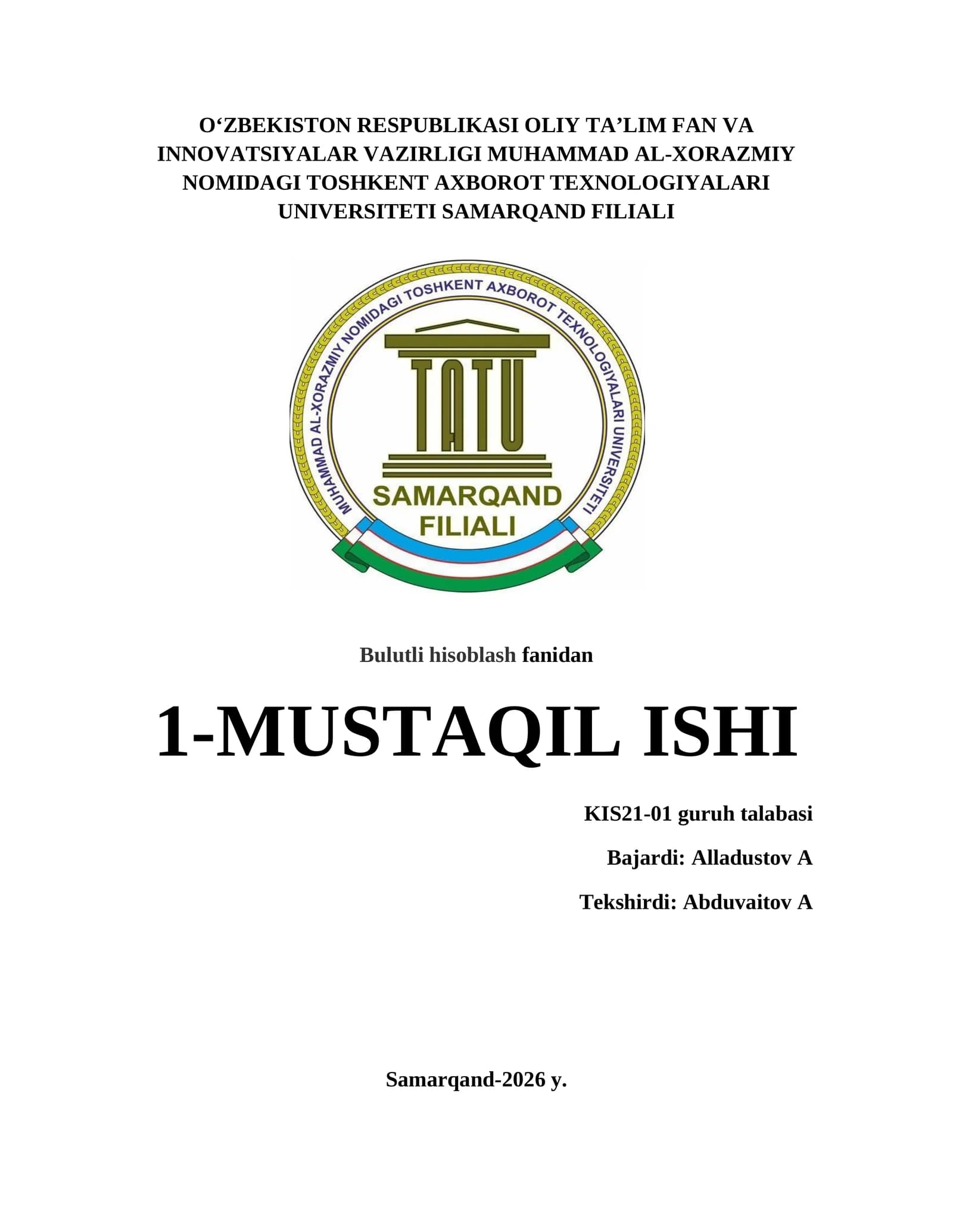 Bulutli hisoblash fanidan