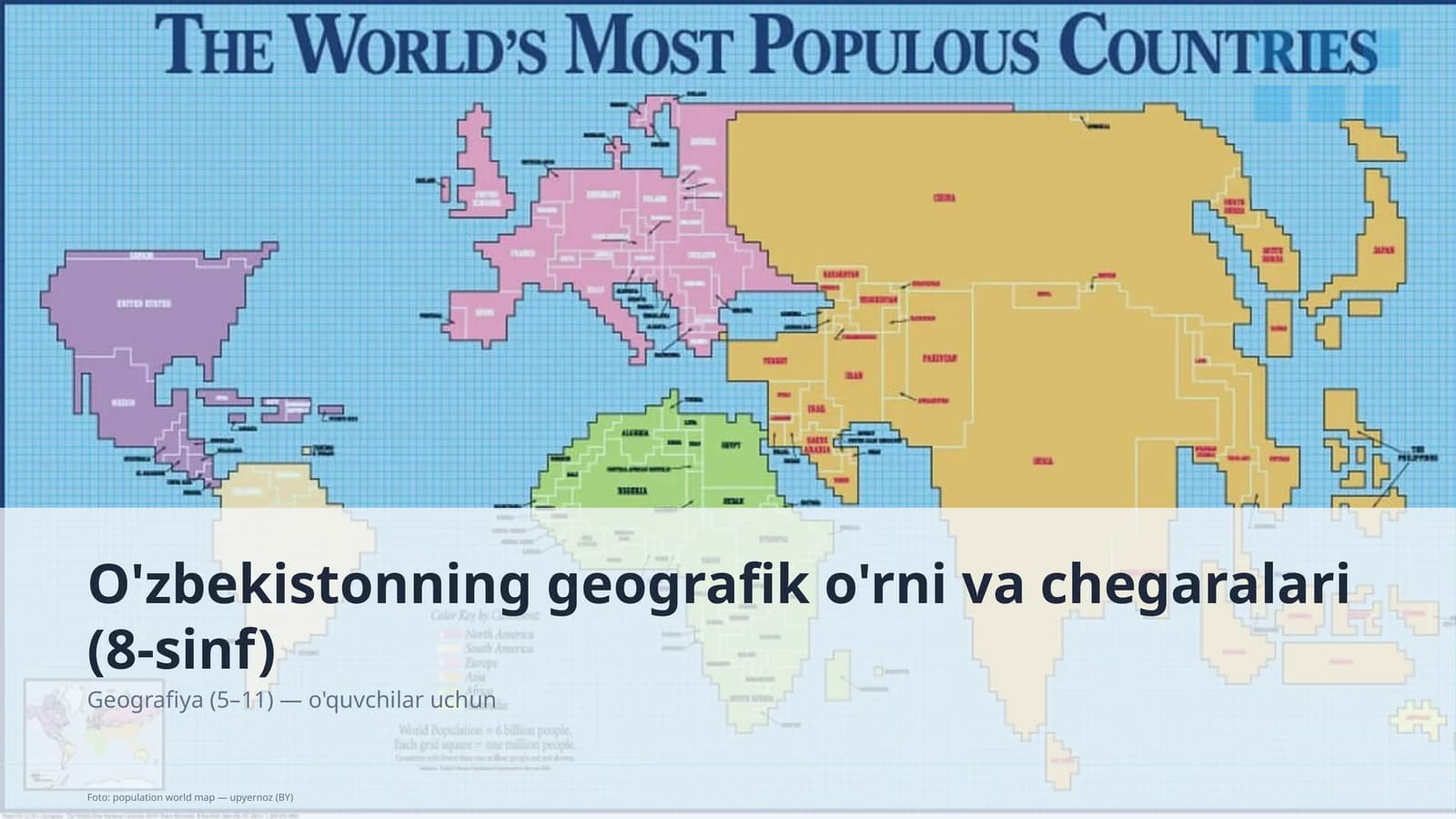 O'zbekistonning geografik o'rni va chegaralari (8-sinf)