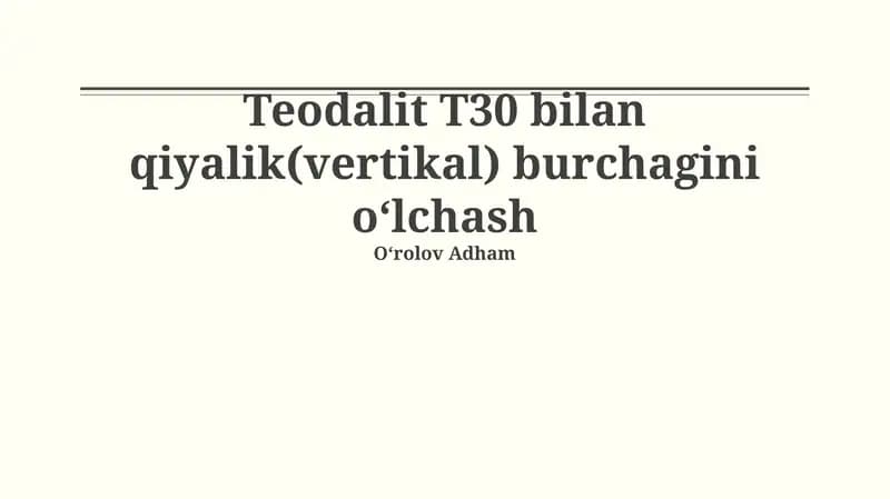 Teodolit T30