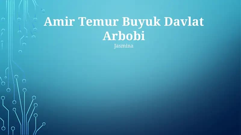 Amir Temur Buyuk Davlat Arbobi