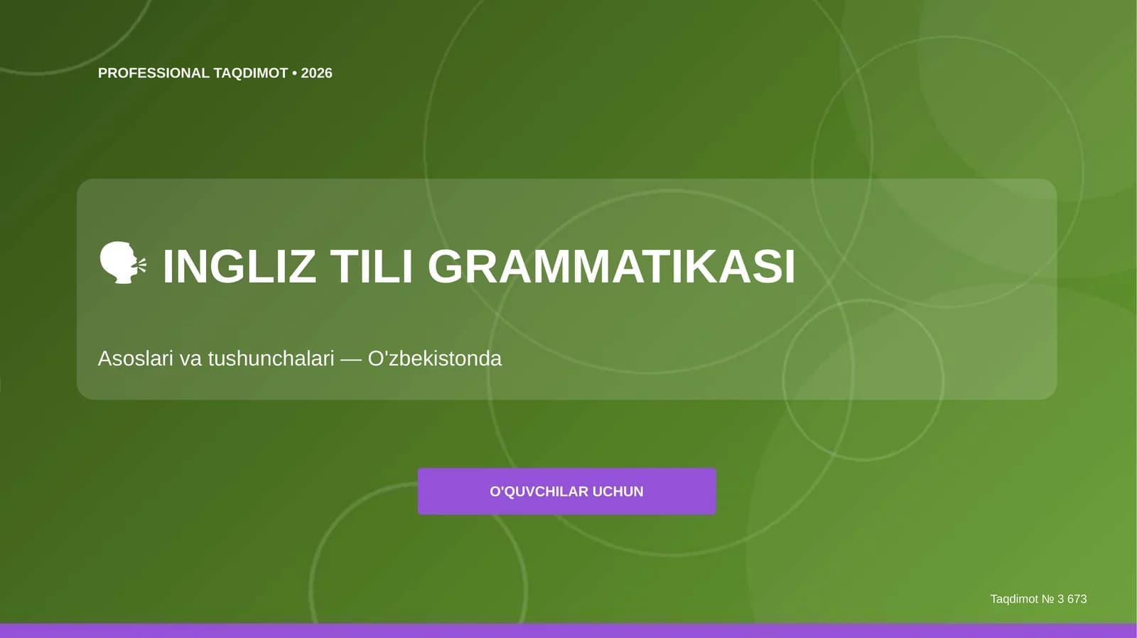 INGLIZ TILI GRAMMATIKASI