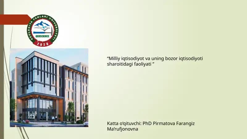 Tarmoqlariqtisodiyoti fanining ob’ekti