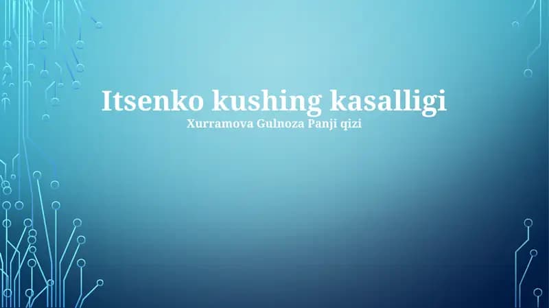 Itsenko-Kushing kasalligi