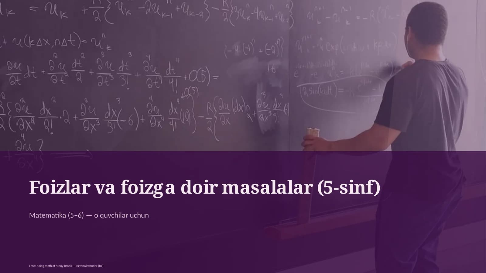 Foizlar va foizga doir masalalar (5-sinf)