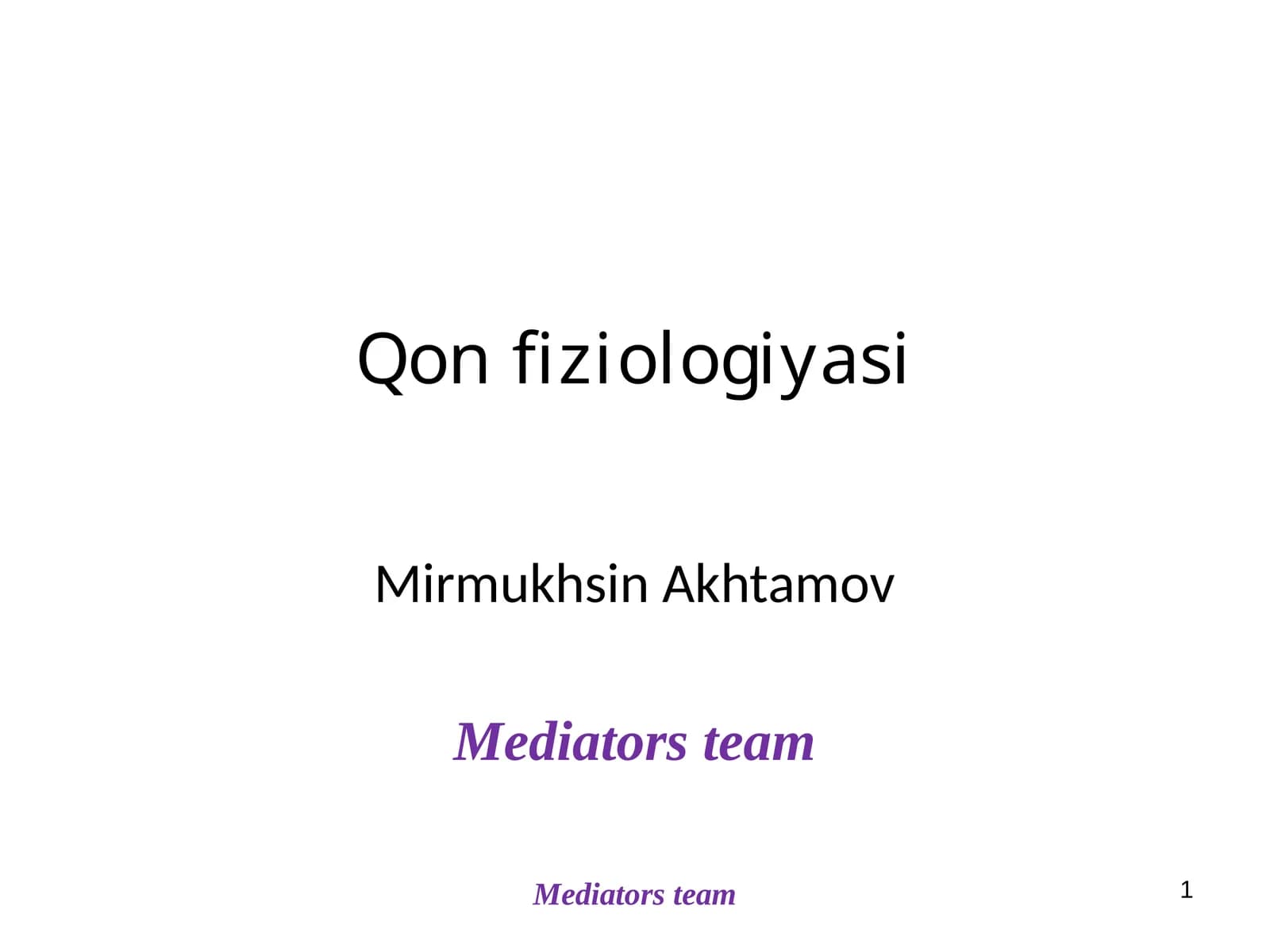 Qon fiziologiyasi