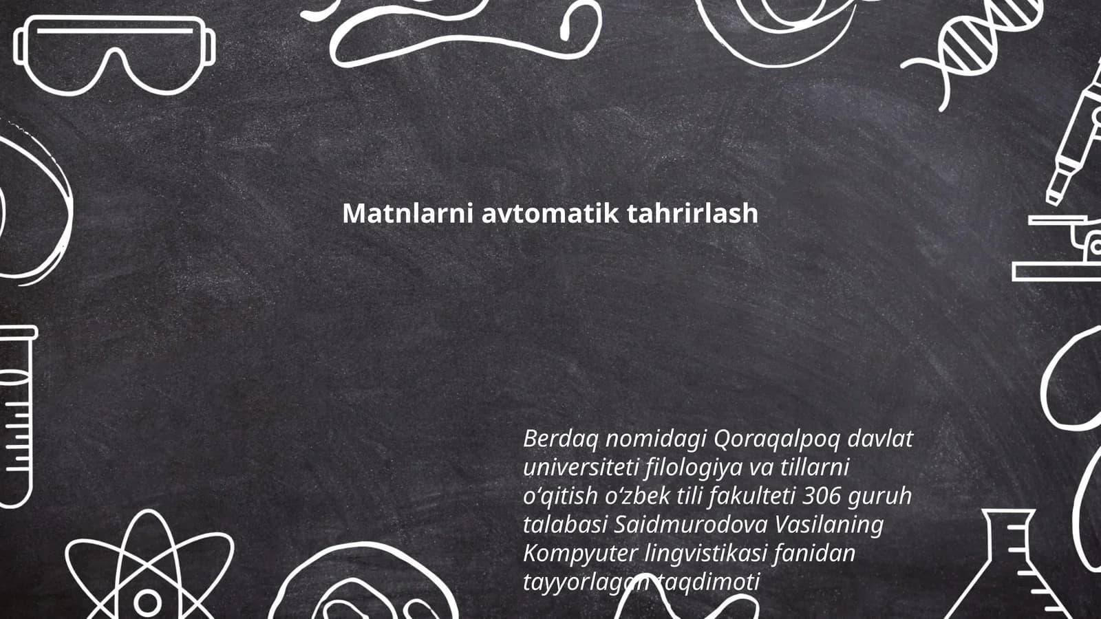 Matnlarni avtomatik tahrirlash