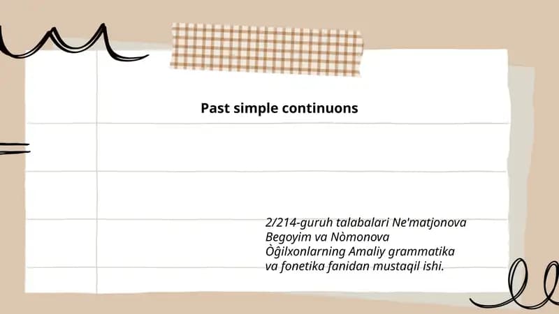 Amaliy grammatika va fonetika fanidan mustaqil ish