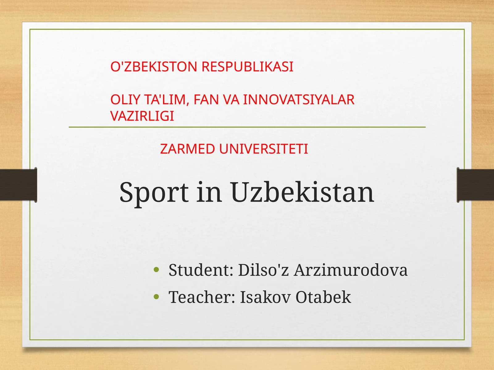 Sport in Uzbekistan