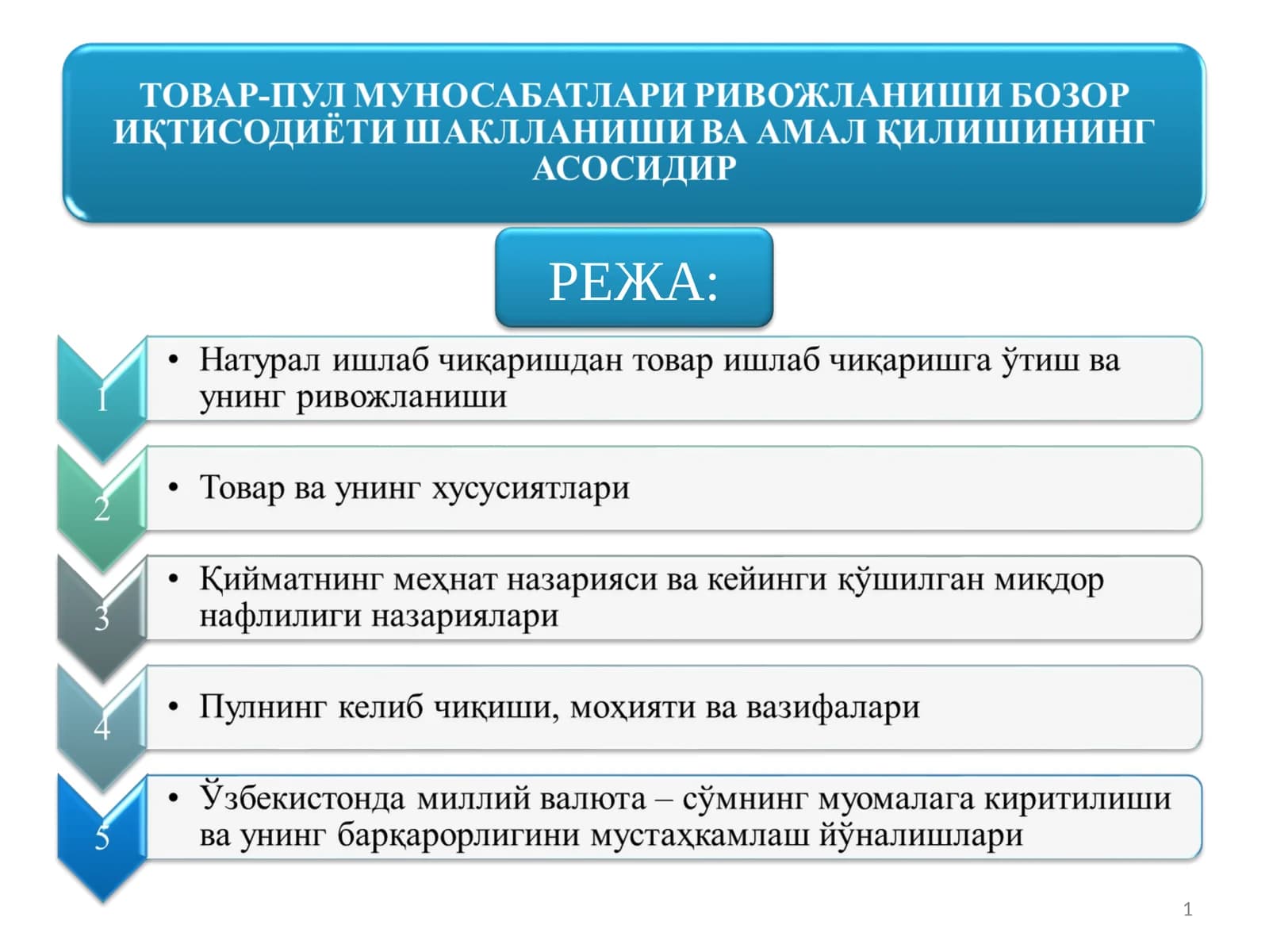 ТОВАР ИШЛАБ ЧИҚАРИШ