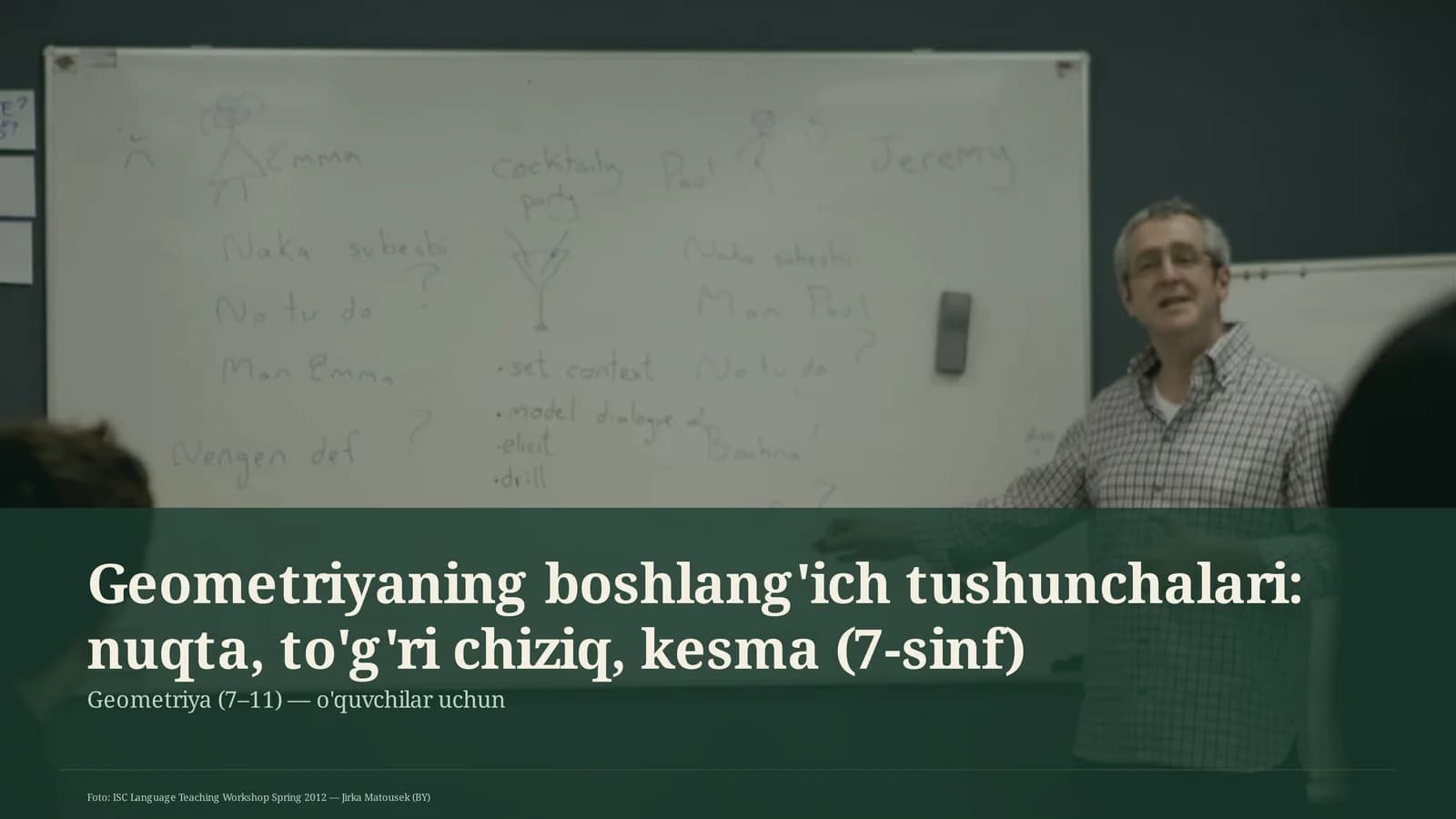 Geometriyaning boshlang'ich tushunchalari: nuqta, to'g'ri chiziq, kesma (7-sinf)