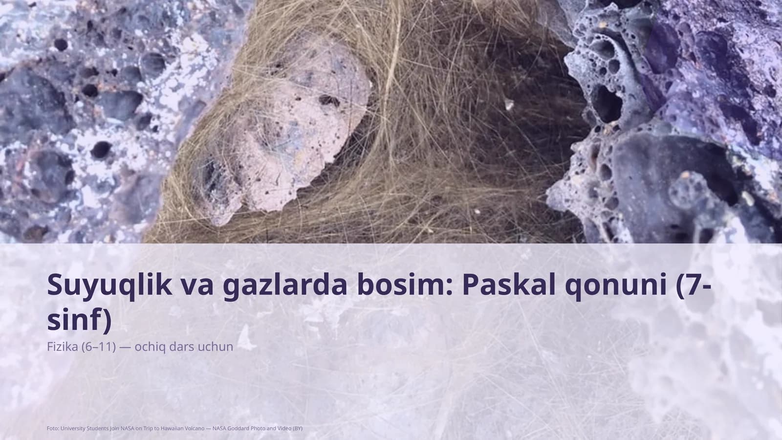 Suyuqlik va gazlarda bosim: Paskal qonuni (7-sinf)