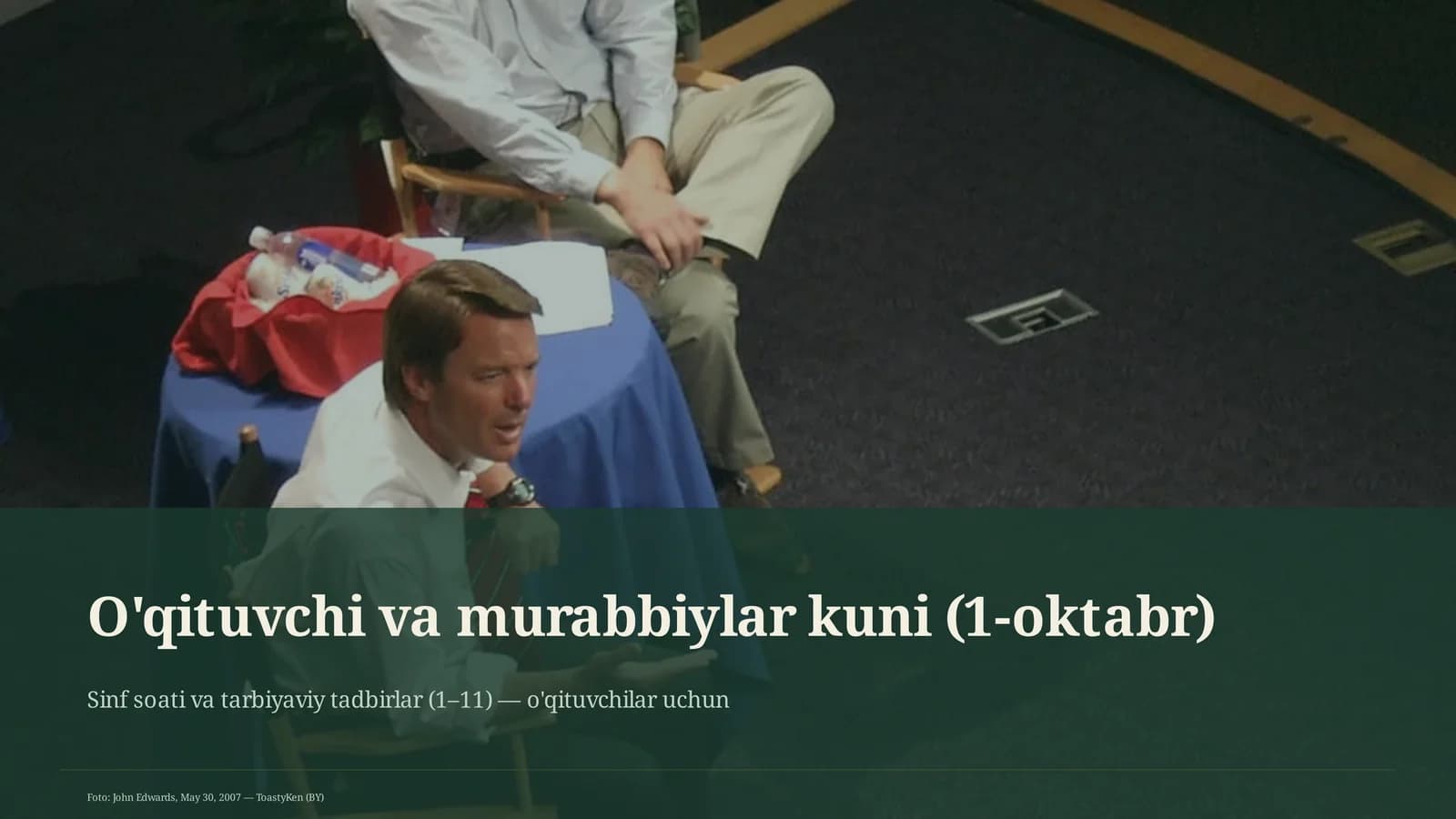O'qituvchi va murabbiylar kuni (1-oktabr)