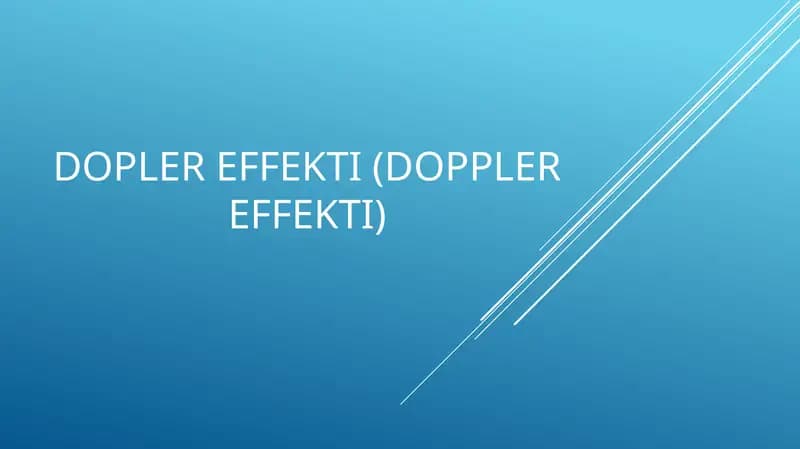 Dopler effekti (Doppler effekti)