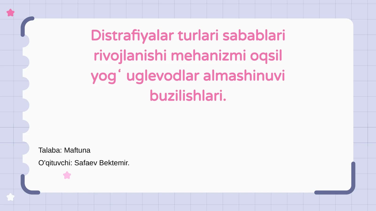Distrafiyalar: Tushuncha va tasnifi