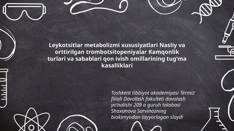 Leykotsitlar metabolizmi