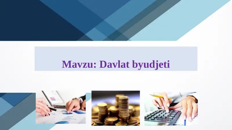Davlat byudjeti.