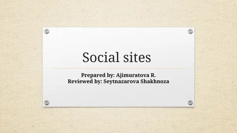 Social sites
