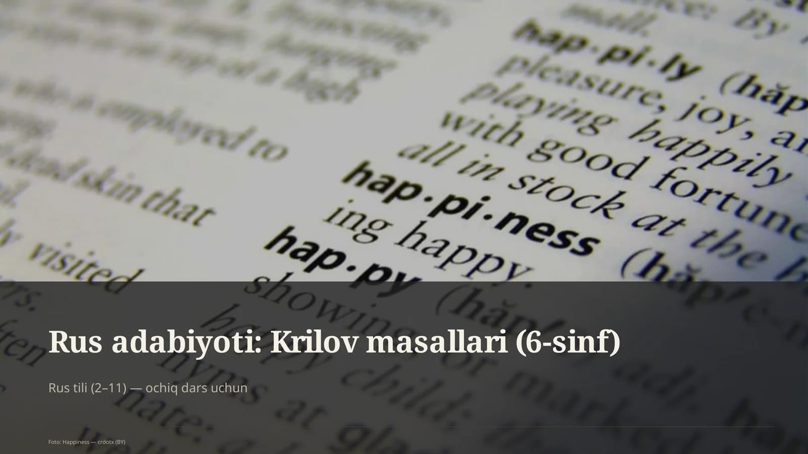 Krilov masallari