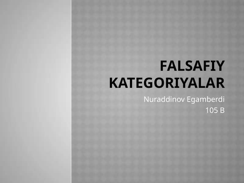 Falsafiykategoriyalar