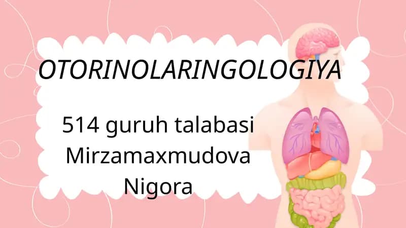 Otorinolaringologiya