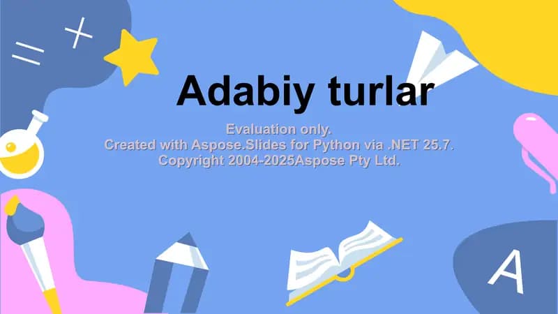 Adabiy turlar