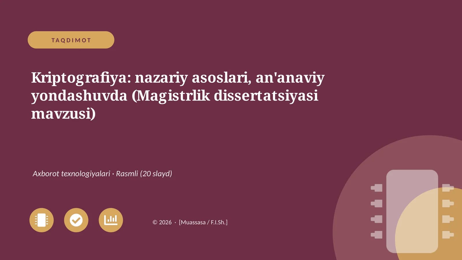 Kriptografiya: nazariy asoslari, an'anaviy yondashuvda