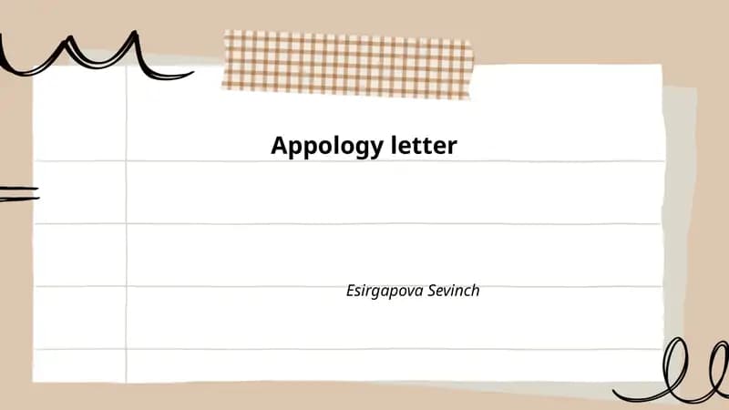 Appology letter