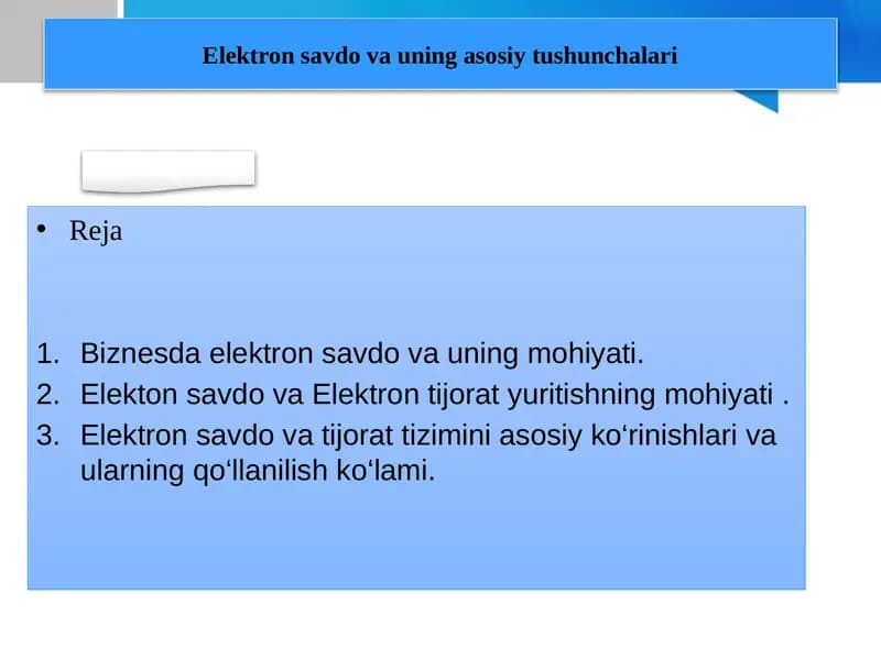 Elektronsavdo va Biznes