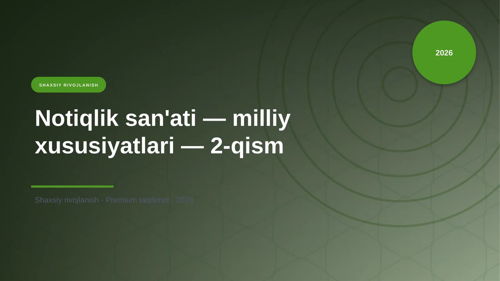 Notiqlik san'ati — milliy xususiyatlari — 2-qism