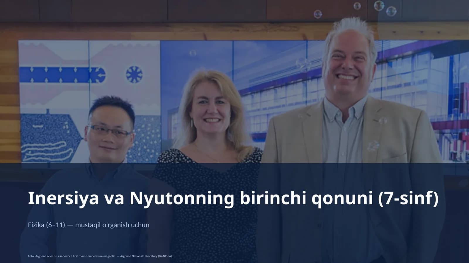 Inersiya va Nyutonning birinchi qonuni (7-sinf)