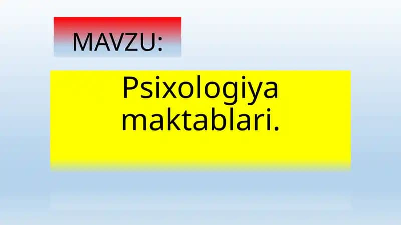 Psixologiyamaktablari