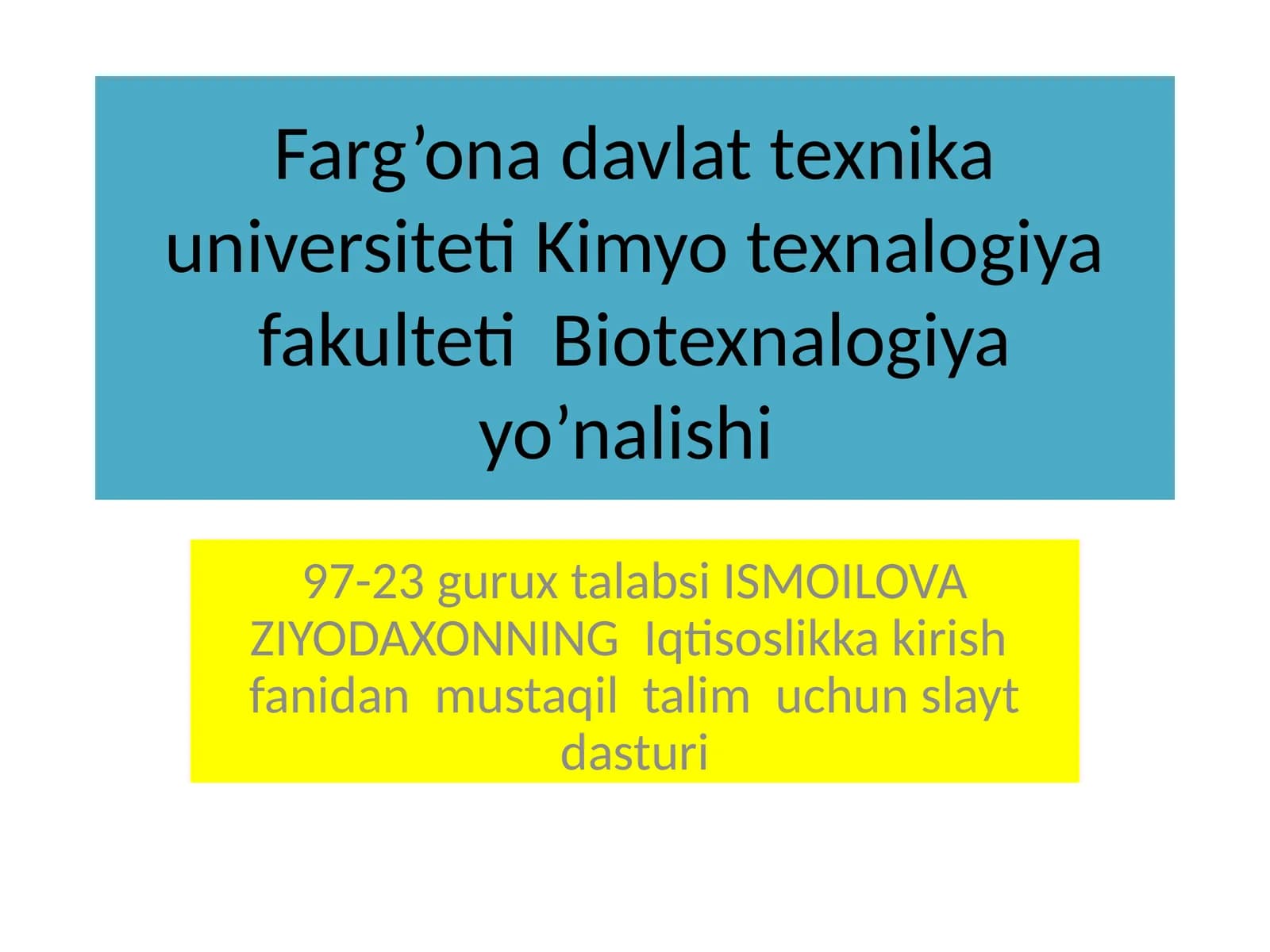 SANOATDA ISHLATILADIGAN MIKROORGANIZIMLARNI EKISH VA SOF KULTURASINI AJRATIB OLISH