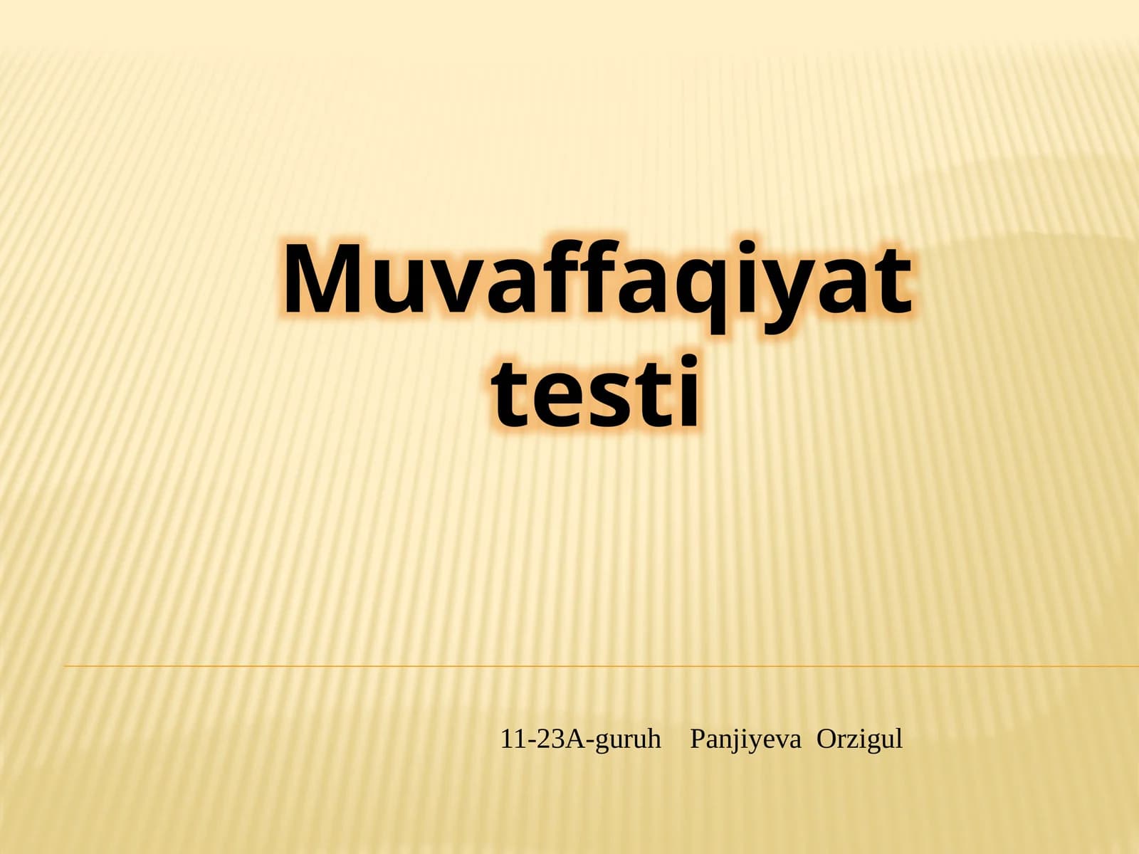 muvoffaqiyat testi