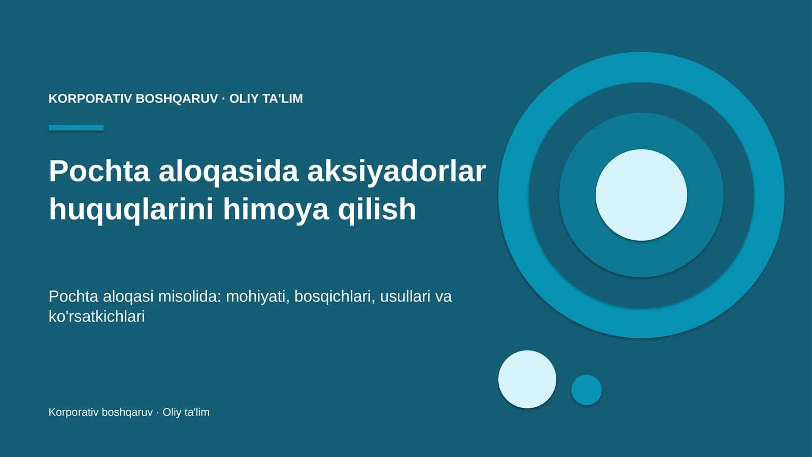 pochta aloqasida aksiyadorlar huquqlarini himoya qilish 7105