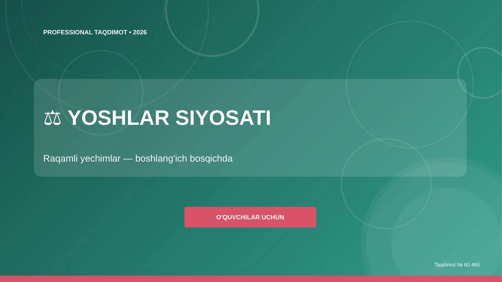 Yoslar siyosati: raqamli yechimlar
