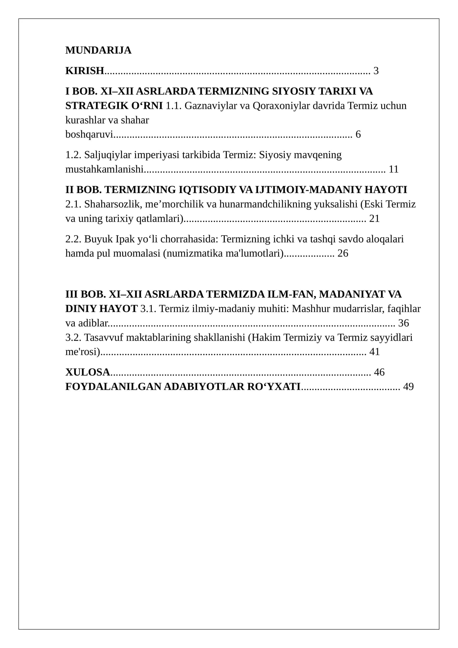 Termizning Siyosiy Tarixi va Iqtisodiy Hayoti