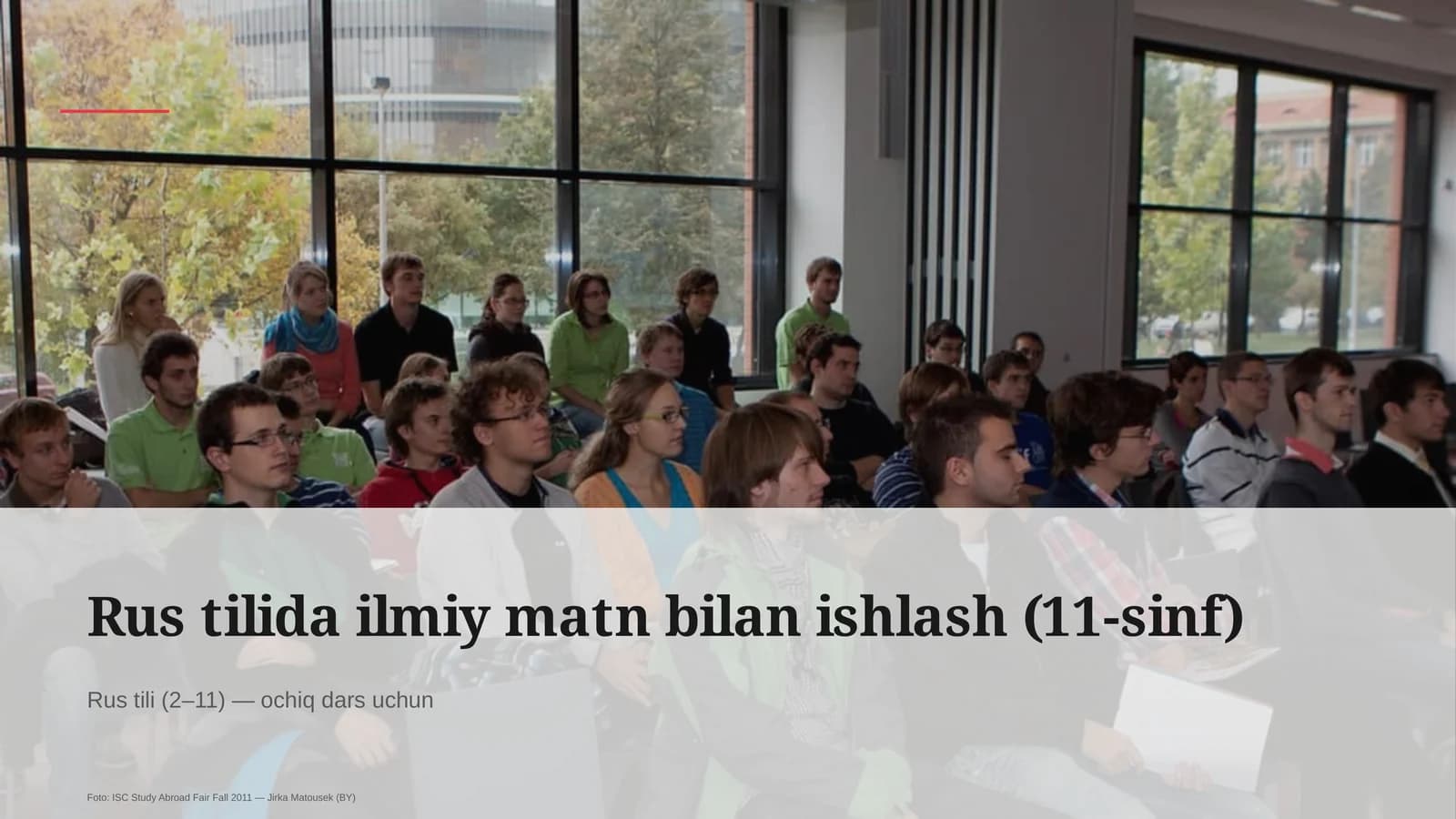 Rus tilida ilmiy matn bilan ishlash (11-sinf)
