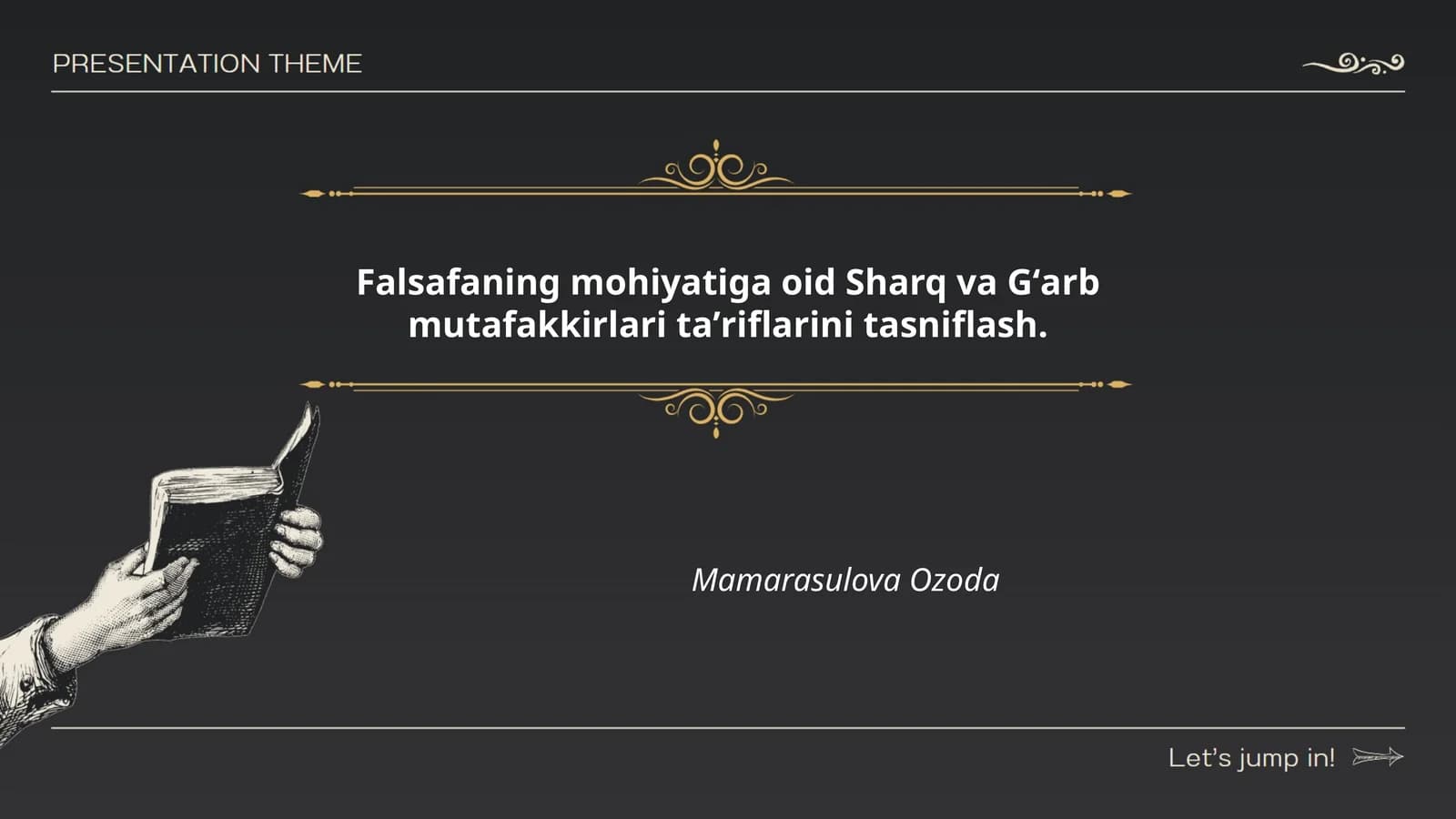 Sharq va Gʻarb falsafa mutafakkirlari