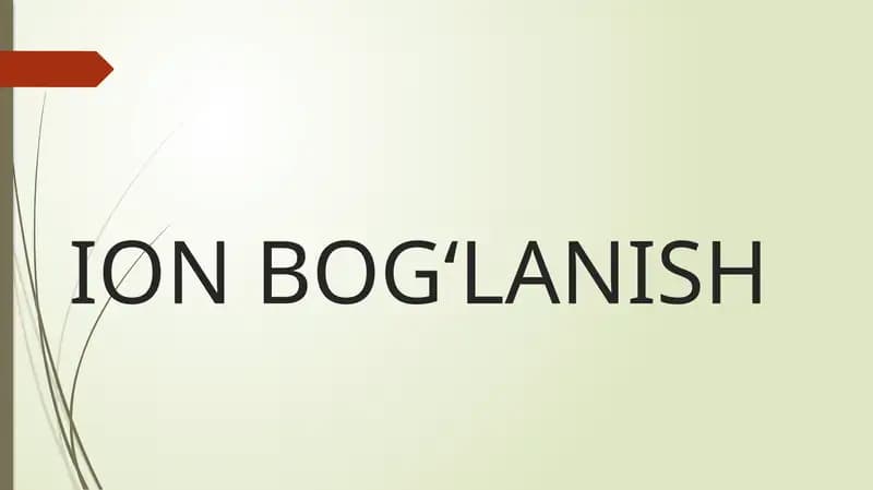Ionbog‘lanish